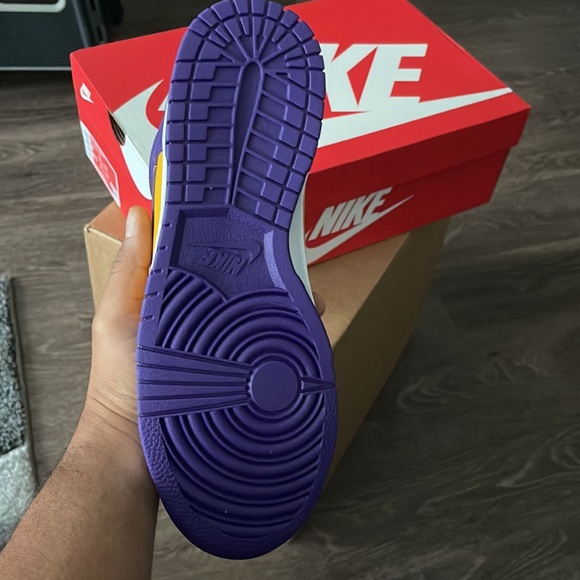 Nike Dunk High Retro Court purple / Lakers size 8 - Picture 2 of 3